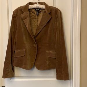 DKNY Sz 14 Tan Velvet Blazer